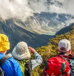 Lake Howden from the Key Summit Trail, Routeburn Track, Fiordland National Park Southland New Zealand