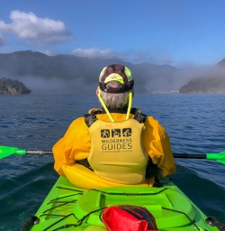 Guest kayaking at Marlborough Sounds, New Zealand