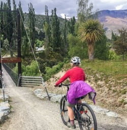 Biking the Queenstown trail, Otago New Zealand