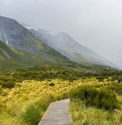 Hooker Valley Track in Mount Cook National Park 