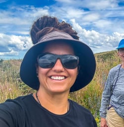 Guest and guide hiking around Lake Tekapo 130124 1