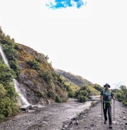 Walking the Fox Glacier Valley Track, West Coast New Zealand