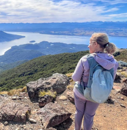 2 Solo Woman Enjoying Views of Kepler Track March2025