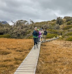 Walking the Key Summit Lookout Trail Lake, Fiordland New Zealand