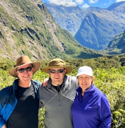 2.5 Three happy guests Fiordland National Park