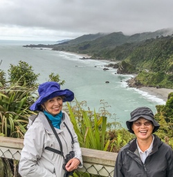 Couple at Meybille Bay, West Coast New Zealand