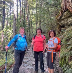 1 Women hiking the Routeburn Track Great Walk 07MAR25
