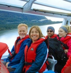 Jetboat on lake McKerrow