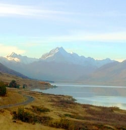Aoraki 'the cloud piercer' and Lake Pukaki