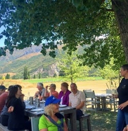 lunch at queenstown winery new zealand