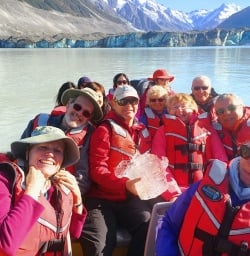 glacier lake boatride