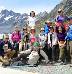 hiking group at mount cook new zealand