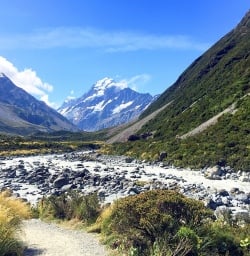 view of mount cook from the hooker valley
