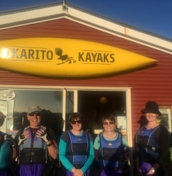 13 group kayaking okarito lagoon nz