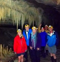 Inside the Glowworm Caves at the Nile River
