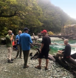 2 group routeburn track river fiordland