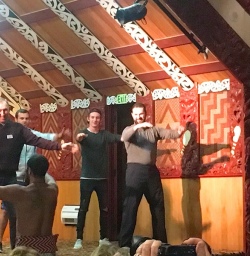 Giving the All Blacks a run for their money! The men learning the Haka