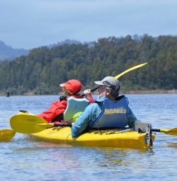 kayaking at okarito lagoon new zealand