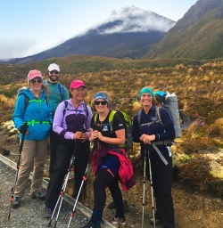 Super guide Kate with some of the team on the Tongariro Crossing