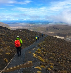 The amazing volcanic landscape of the Tongariro Crossing