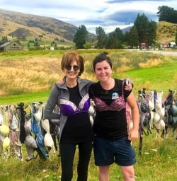 Ladies Playing at Cardrona Bra Fence