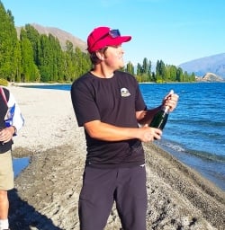 Celebrating an awesome day at Lake Wanaka