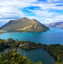 The stunning Mou Waho Island in the middle of Lake Wanaka in the middle of the South Island!