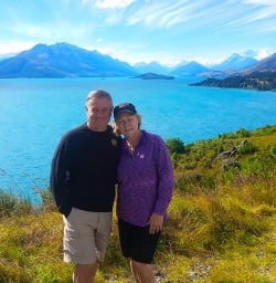 Taking in the views down Lake Wakatipu
