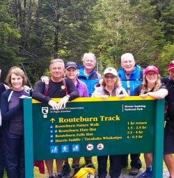 The team looking ready to hit the Routeburn Track