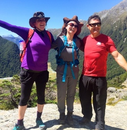 hikers at routeburn track new zealand