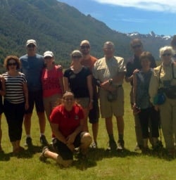 hiking group in the eglington valley