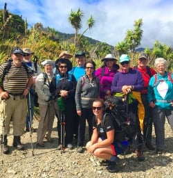 Super guide Kate and the team of World Heritagers at Martins Bay