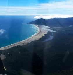A birds eye view of today's destination - Martins Bay!