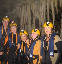 Cavers in the Nile River Caves