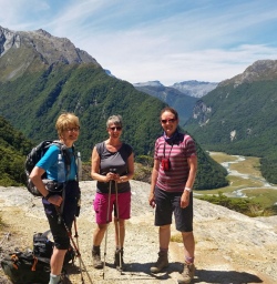 The Routeburn Valley below
