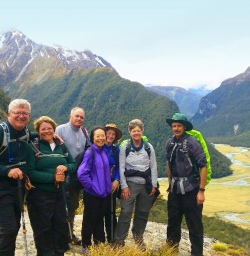 routeburn falls hiking view