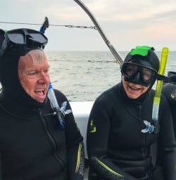Snorkels on in Kaikoura