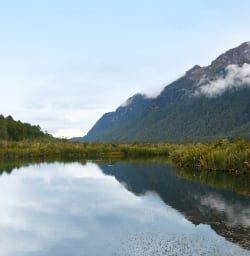 3 mirror lakes fiordland new zealand