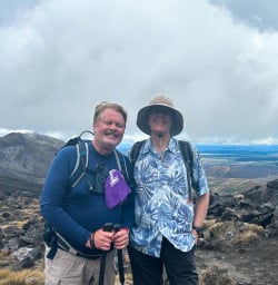 Guests smiling in Tongariro National Park 200125