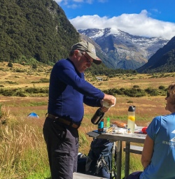 Picnic at Siberia Stream, Mount Aspiring National Park, Otago New Zealand