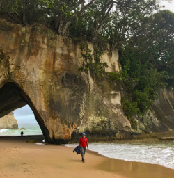 2 Cathedral Cove archway and guest