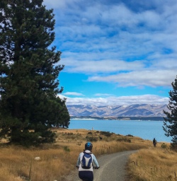 Biking tour at Lake Pukaki, Canterbury New Zealand