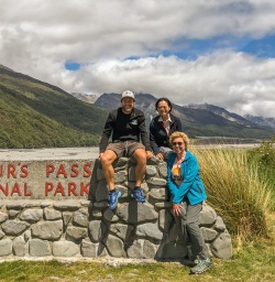 Group at Arthurs Pass National Park, Canterbury New Zealand