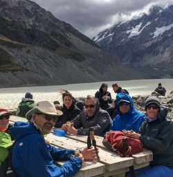 Group at Hooker Lake, Canterbury New Zealand