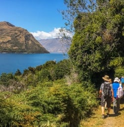 Walking at Mou Waho Island, Wanaka Otago New Zealand