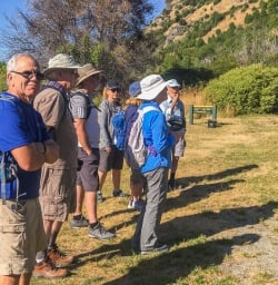 Group at Mou Waho Island, Wanaka Otago New Zealand