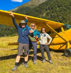 Guests hiking in Mount Aspiring National Park 130124 7