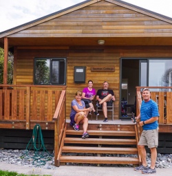 Group at Tasman Cottage, New Zealand