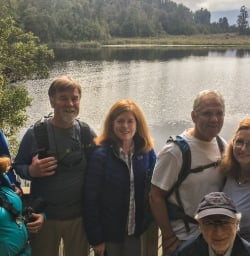 Group at Lake Matheson, West Coast New Zealand