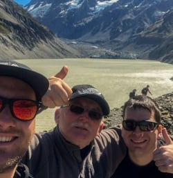Selfie at Hooker Lake, Canterbury New Zealand